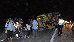 Yozgat'ta yolcu otobüsüyle biçerdöver çarpıştı: 5 yaralı