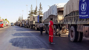 Esed güçleri insani yardım kafilesini bombaladı