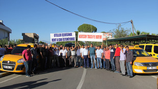 Antalya'da taksicilerden kontak kapatma eylemi