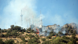 Bodrum'da arkeolojik sit alanında makilik yangını