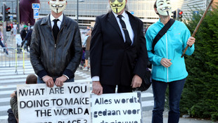 Brüksel'de TTİP ve CETA protestosu