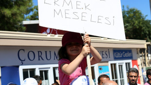 Çorum'daki fabrika işçilerinin eylemi