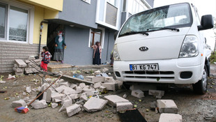 Düzce'deki şiddetli rüzgar