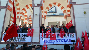 Erciş'te terör saldırıları lanetlendi