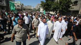 Gazze'de Kudüs intifadasına destek yürüyüşü