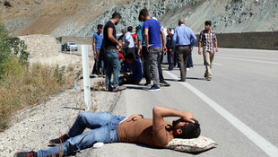 İnşaat işçilerini taşıyan minibüs devrildi: 5 yaralı