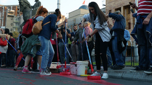 Makedonya'da hükümet karşıtı gösteri
