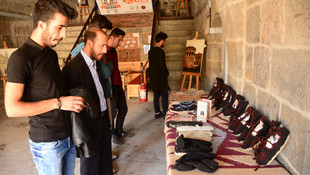 Tarihi binada hazırlanan ürünler sergilendi