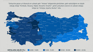 Türkiye'de en yüksek gelir Ankara'da