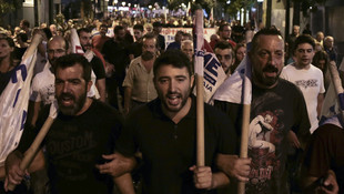 Yunanistan'da kemer sıkma karşıtı gösteri