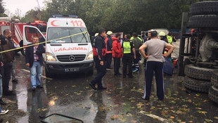 Beton mikserinin sebep olduğu kazada Maslakta 1 kişi hayatını kaybederken 5 kişi yaralandı