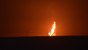 Ağrı'da doğalgaz hattında patlama