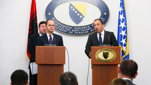 Arnavutluk Dışişleri Bakanı Bushati, Bosna Hersek'te