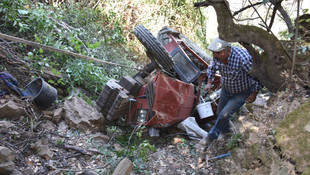 Aydın'da traktör uçuruma devrildi: 1 ölü, 1 yaralı