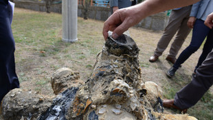 Balıkçı teknesinin ağlarına takılan uçak pervanesi