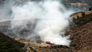 Yanan çöplüğe Bodrumda itfaiye ekipleri müdahale etti
