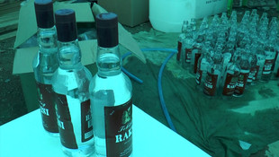 Çadırda sahte içki üretenlere operasyon