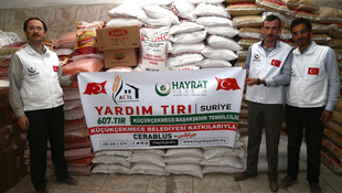 Cerablus'a gıda yardımı