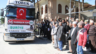 Erzincan'dan Suriye'ye yardım tırı