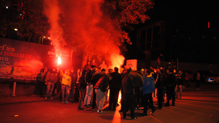 Fenerbahçe taraftarından protesto