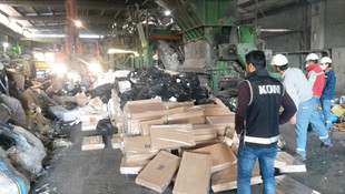 İzmir'de kaçak sigara imhası
