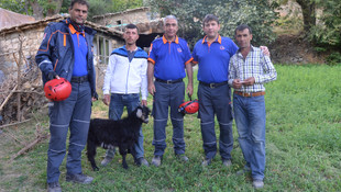 Kayalıkta mahsur kalan keçiyi AFAD ekibi kurtardı