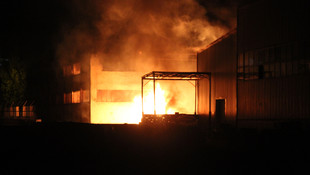 Konya'da fabrika yangını