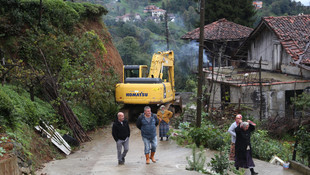 Rize'deki toprak kayması