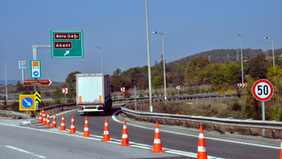 TEM Otoyolu'nda üstyapı onarım çalışmaları