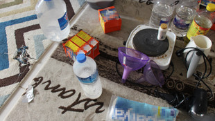 Uyuşturucu imal edilen evde kamera sistemi bulundu