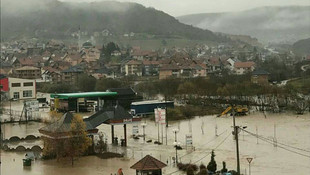 Arnavutluk ve Sırbistan'da sel