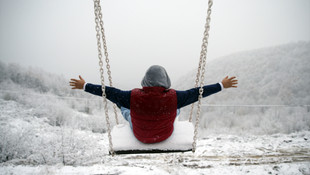 Bolu Dağı'nda kar yağışı