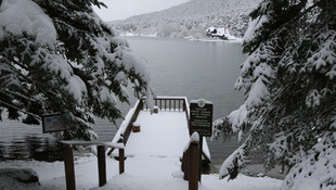 Bolu'da kar yağışı