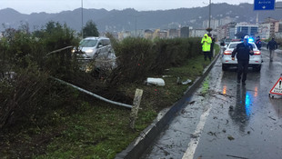 Çaykur Rizesporlu Kweuke trafik kazası geçirdi