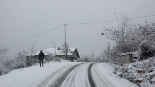 Düzce'de kar yağışı