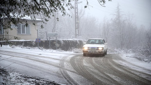 Düzce'de kar yağışı