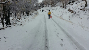 Kar nedeniyle mahsur kalan hasta kurtarıldı