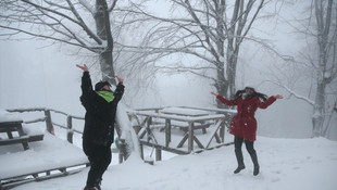 Kartepe'de kar yağışı