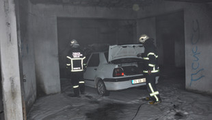 Kırıkkale'de araç yangını