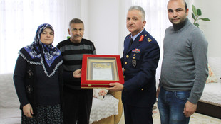Kütahya'da şehit ailesine Şehadet belgesi