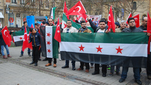 Lüksemburg'da 'Teröre Lanet Demokrasiye Davet' gösterisi