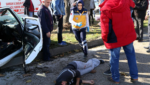 Samsun'da trafik kazası: 2 yaralı