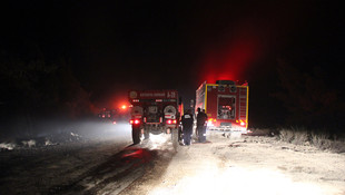 Suriye sınırındaki orman yangını