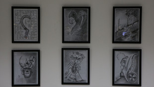 Suriyeli sığınmacının çizimleri Makedonya'da sergilendi