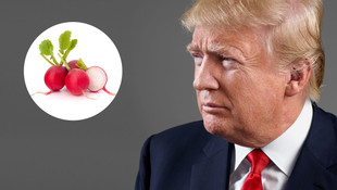 Antalyada bir üretici hayranı olduğu Trump için turp dağıttı