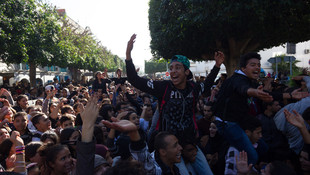 Tunus'ta lise öğrencilerinden sınav protestosu
