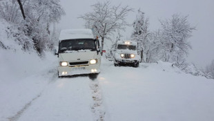 Samsunda 6 ilçede eğitime kar engeli