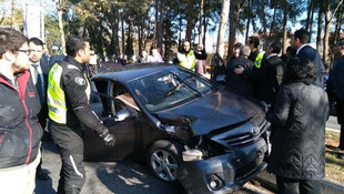 Cumhurbaşkanı Erdoğanın konvoyunda trafik kazası!