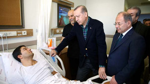 Cumhurbaşkanı Erdoğan yaralıları ziyaret etti