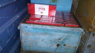 Arı kovanında kaçak sigara sevkıyatı